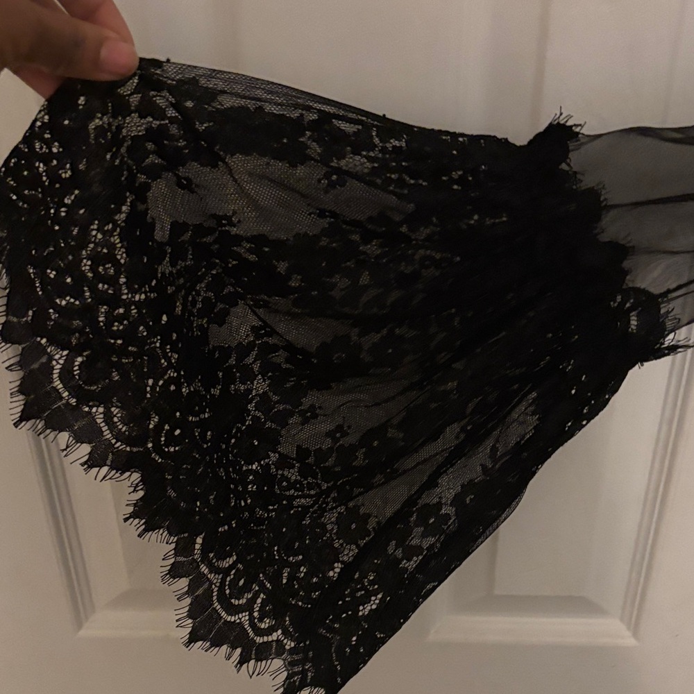 Dolls Kill Black Sheer Gothic Lace Maxi Dress - Picture 3 of 3